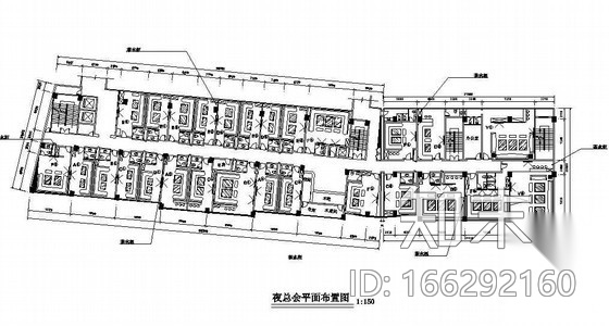 时尚大型夜总会包间室内装修图cad施工图下载【ID:166292160】