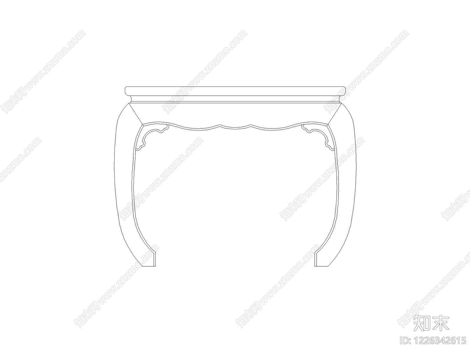 现代桌子CAD图纸
