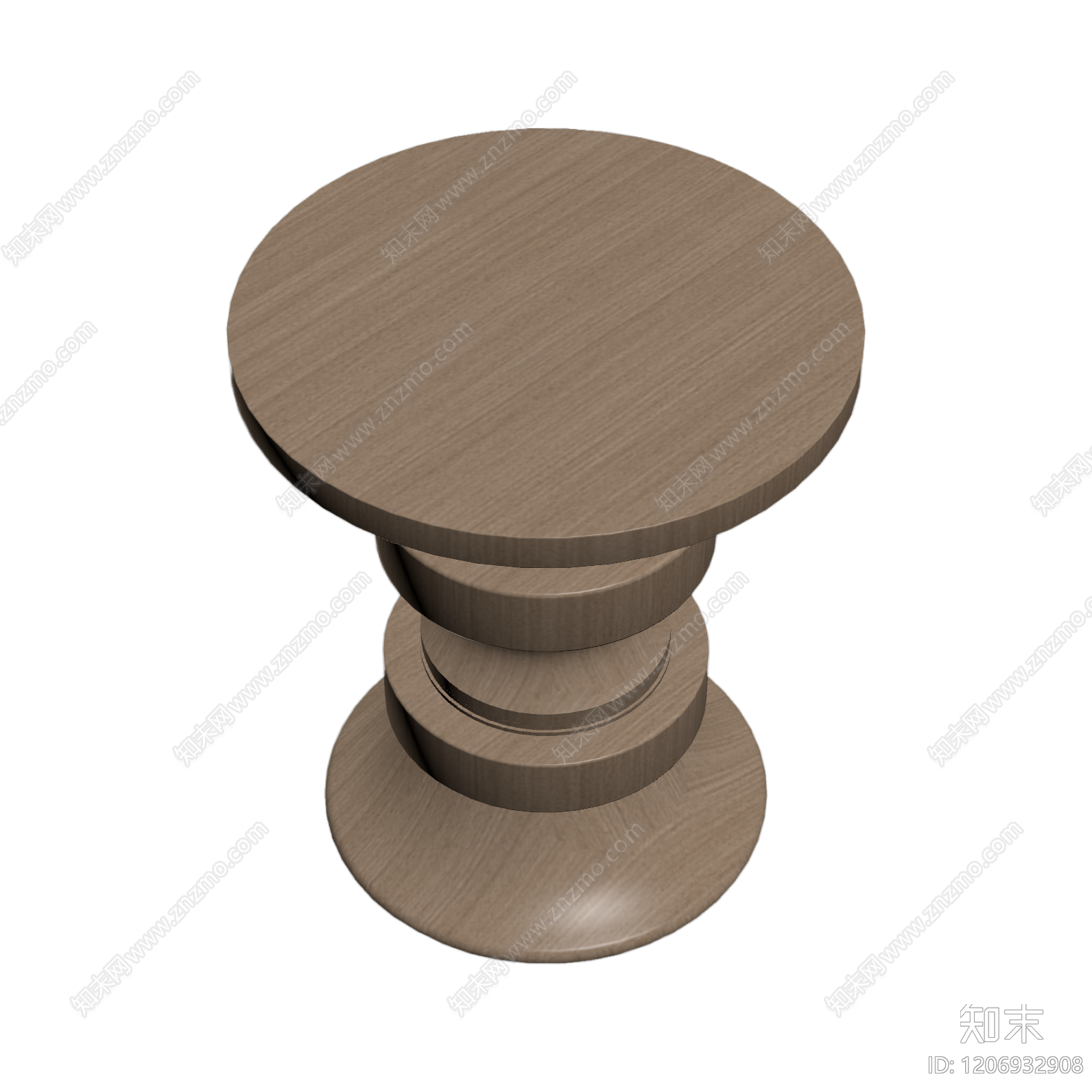 木质造型小圆桌3D模型下载【ID:1206932908】
