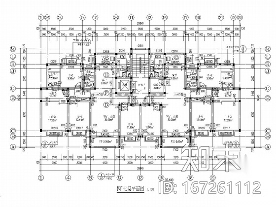 [河南]七层砖混结构住宅楼建筑结构施工图（最新出图）cad施工图下载【ID:167261112】