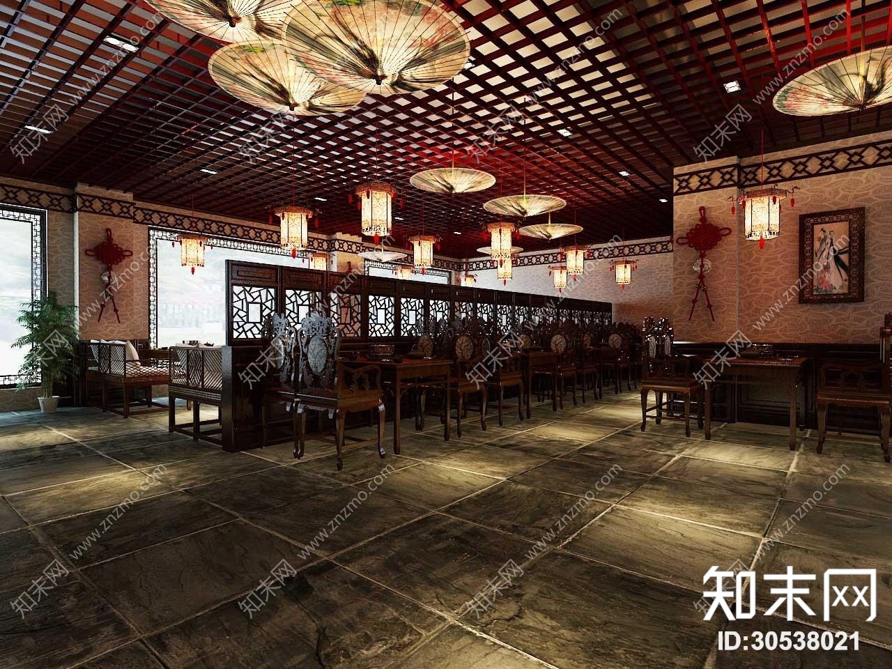 传统中式火锅店3D模型下载【ID:30538021】