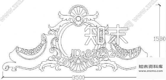 图块/节点花饰浮雕cad施工图下载【ID:832328810】