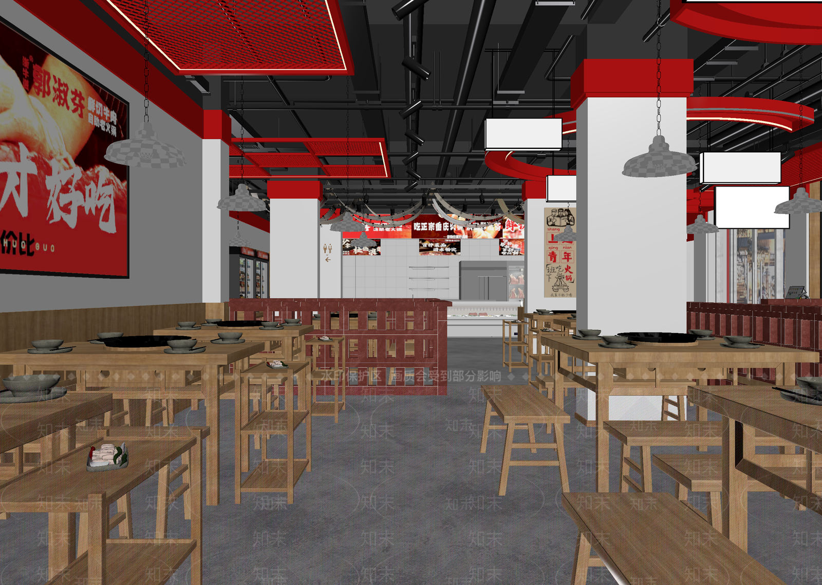现代快餐店3D模型下载【ID:1214850524】