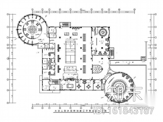 [大庆]某综合办公大楼施工图cad施工图下载【ID:161843187】