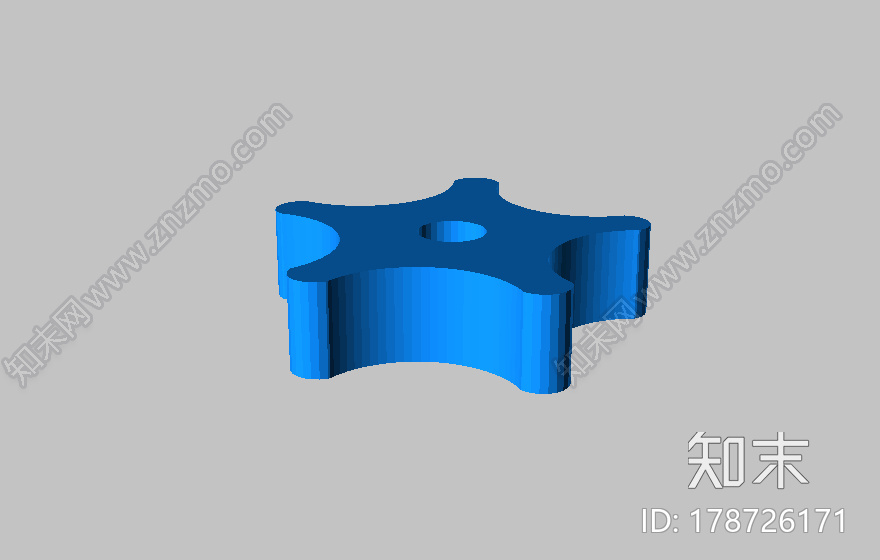 手拧螺母3d打印模型下载【ID:178726171】