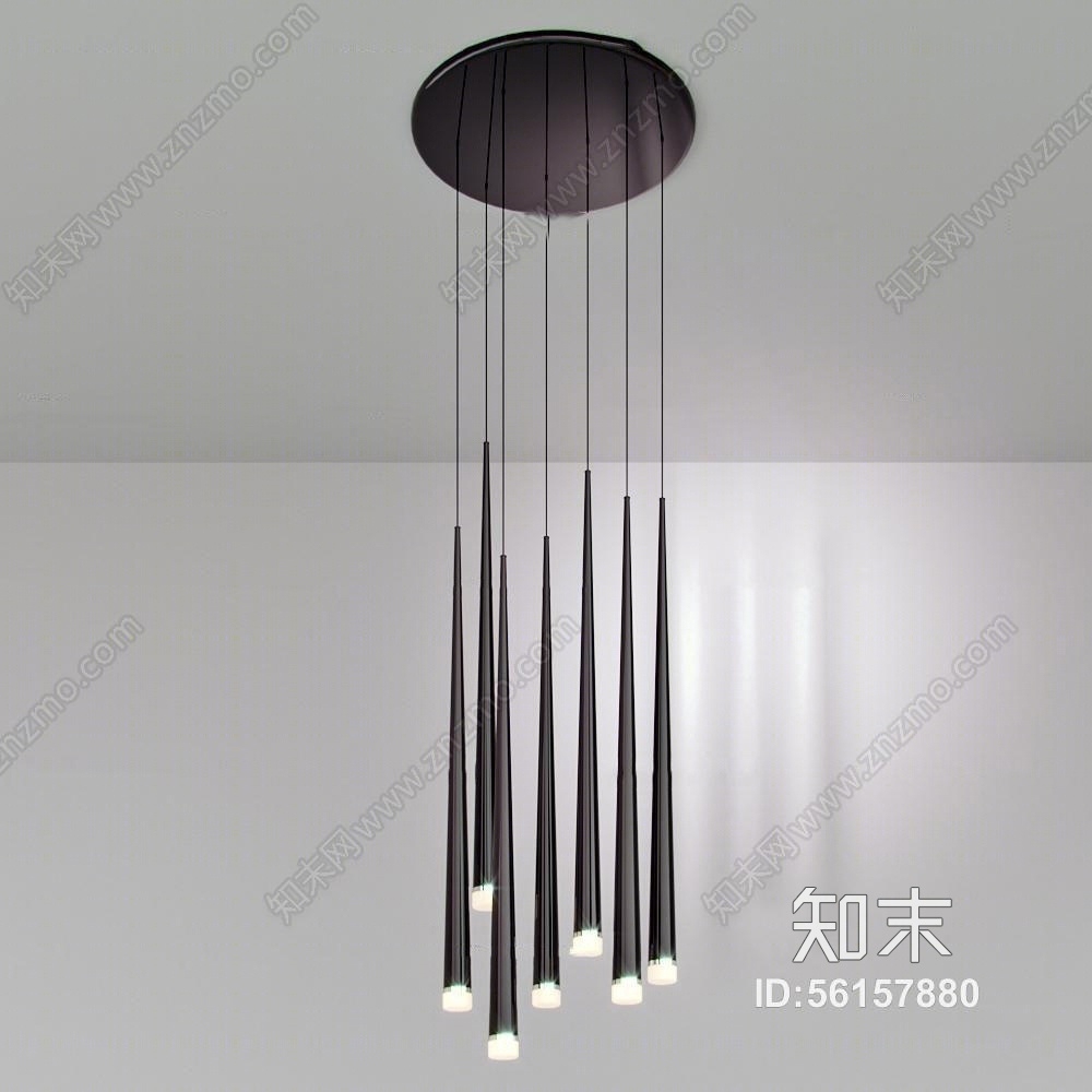 现代金属吊灯3D模型下载【ID:56157880】
