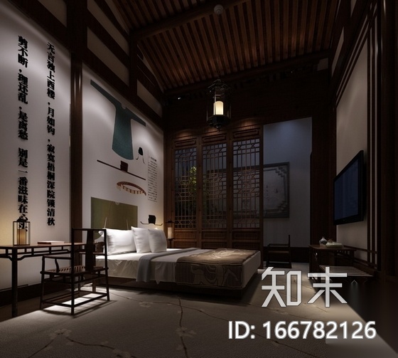 [原创]福州朝代主题性客栈施工图（含效果图、水电消防...施工图下载【ID:166782126】