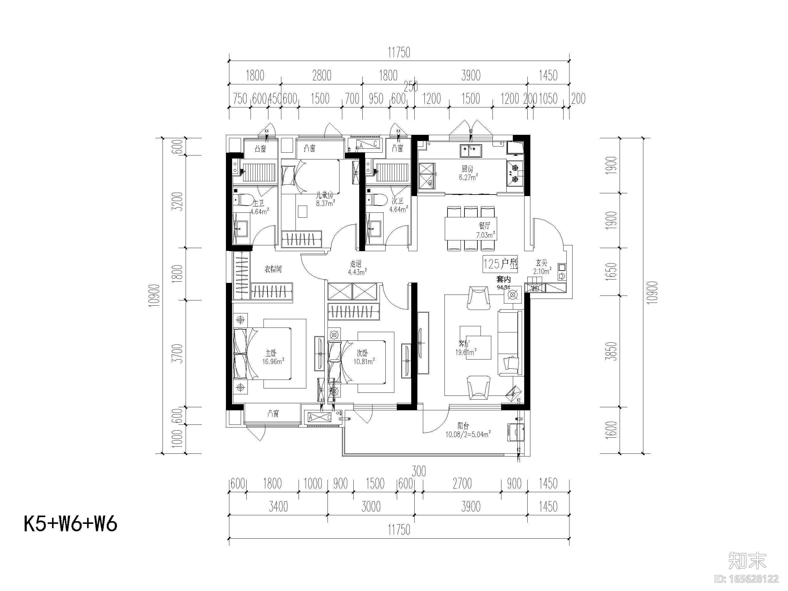知名地产华中区域标准化户型CAD施工图下载【ID:165628122】