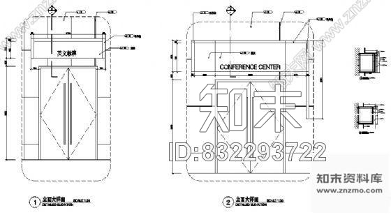 图块/节点图书馆内装修休息厅门大样图cad施工图下载【ID:832293722】