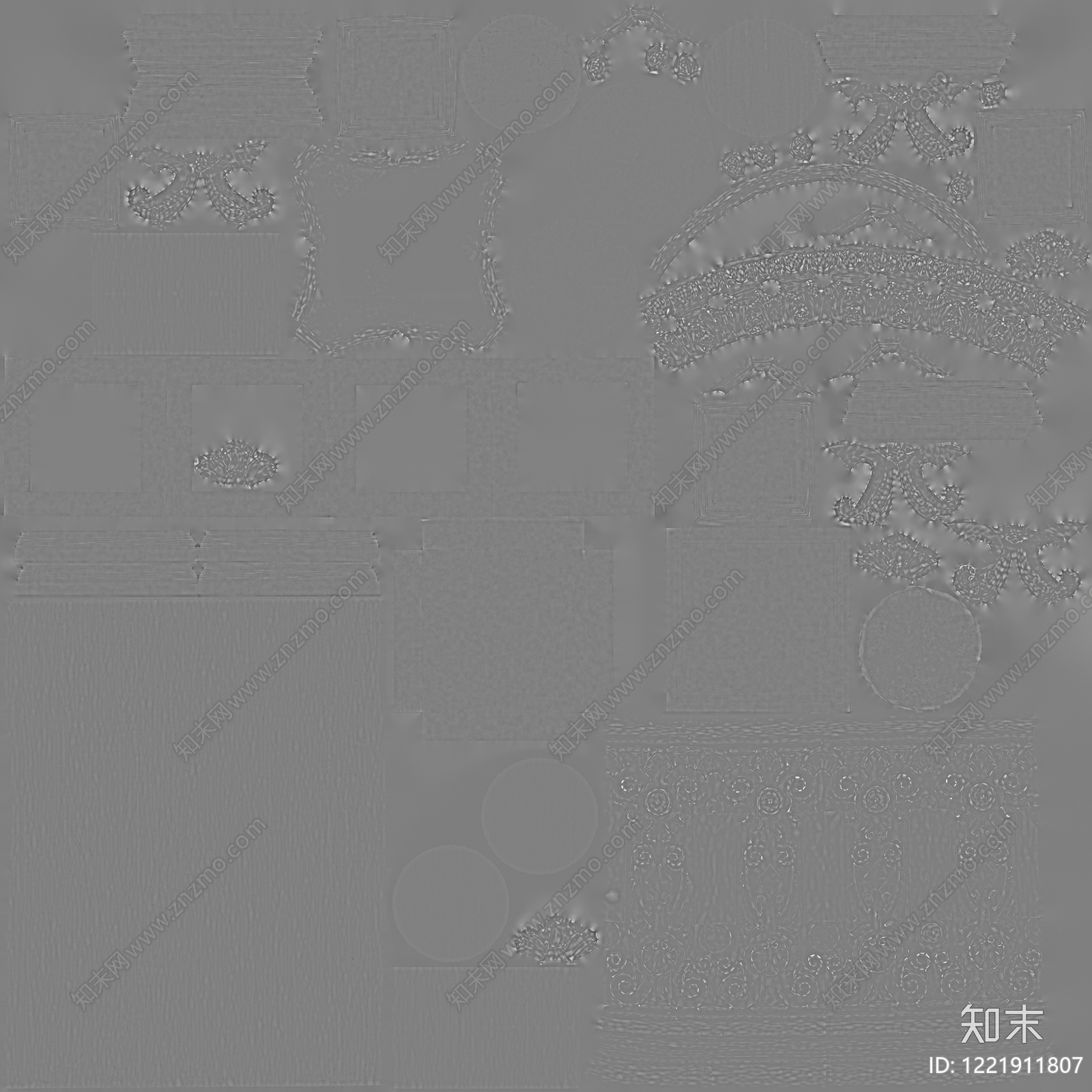 欧式天花高清贴图材质