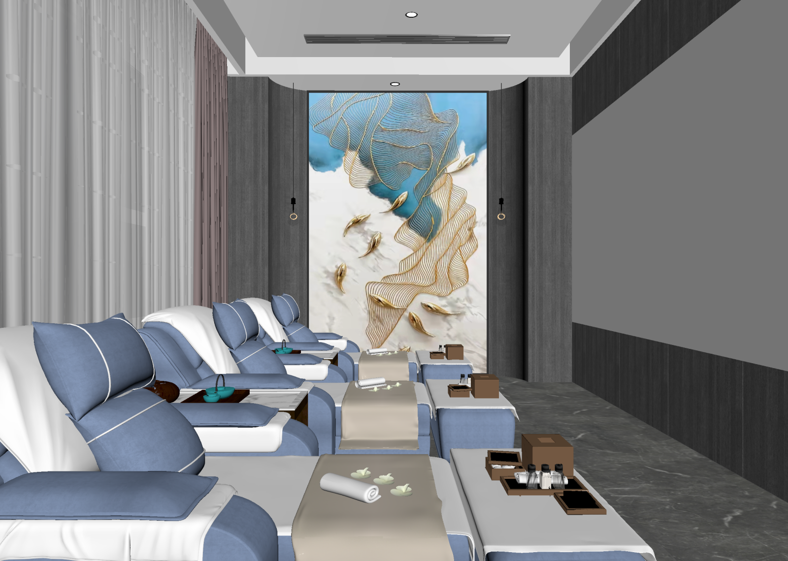 新中式美容院3D模型下载【ID:1214459201】