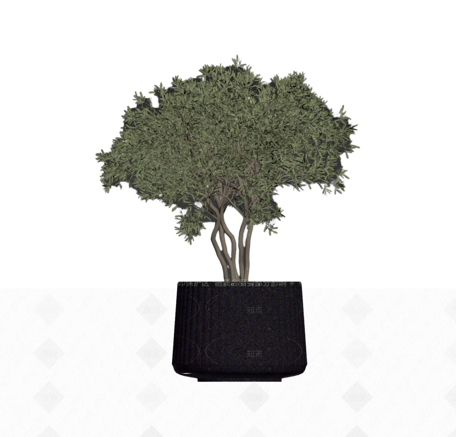 带盆绿植盆栽3D模型下载【ID:1206203774】