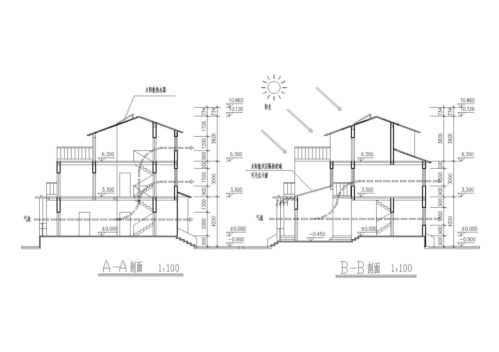 [江苏]连云港村镇月湾别墅建筑方案图cad施工图下载【ID:151389111】