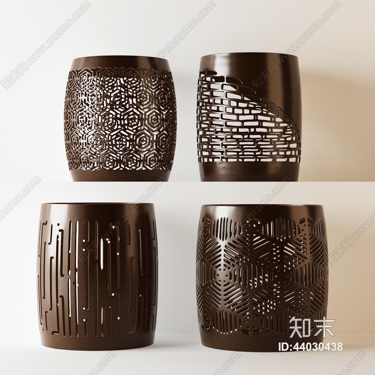 东南亚实木凳子组合模型3D模型下载【ID:44030438】