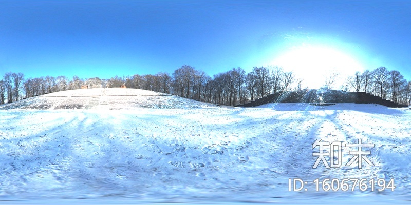 雪景HDR全景贴图贴图下载【ID:160676194】