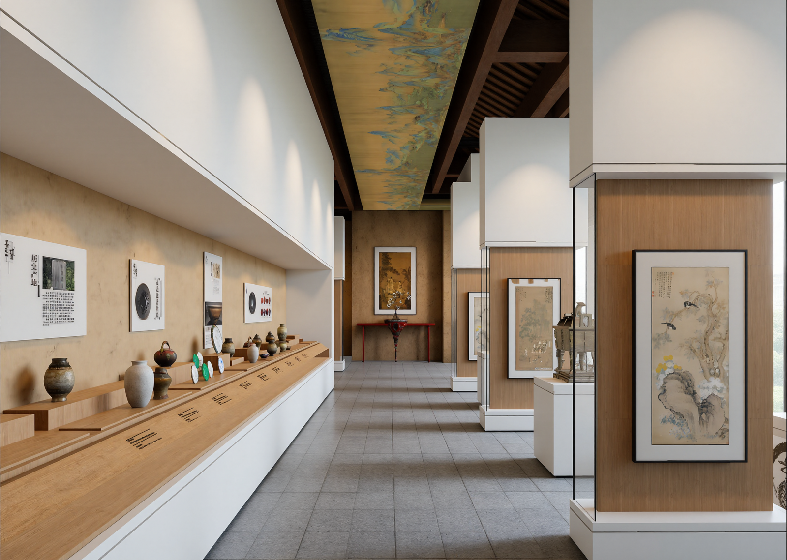 新中式艺术展厅3D模型下载【ID:1215017832】