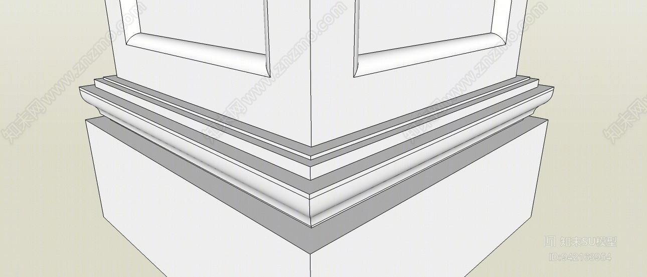 现代柱子SU模型下载【ID:942163954】