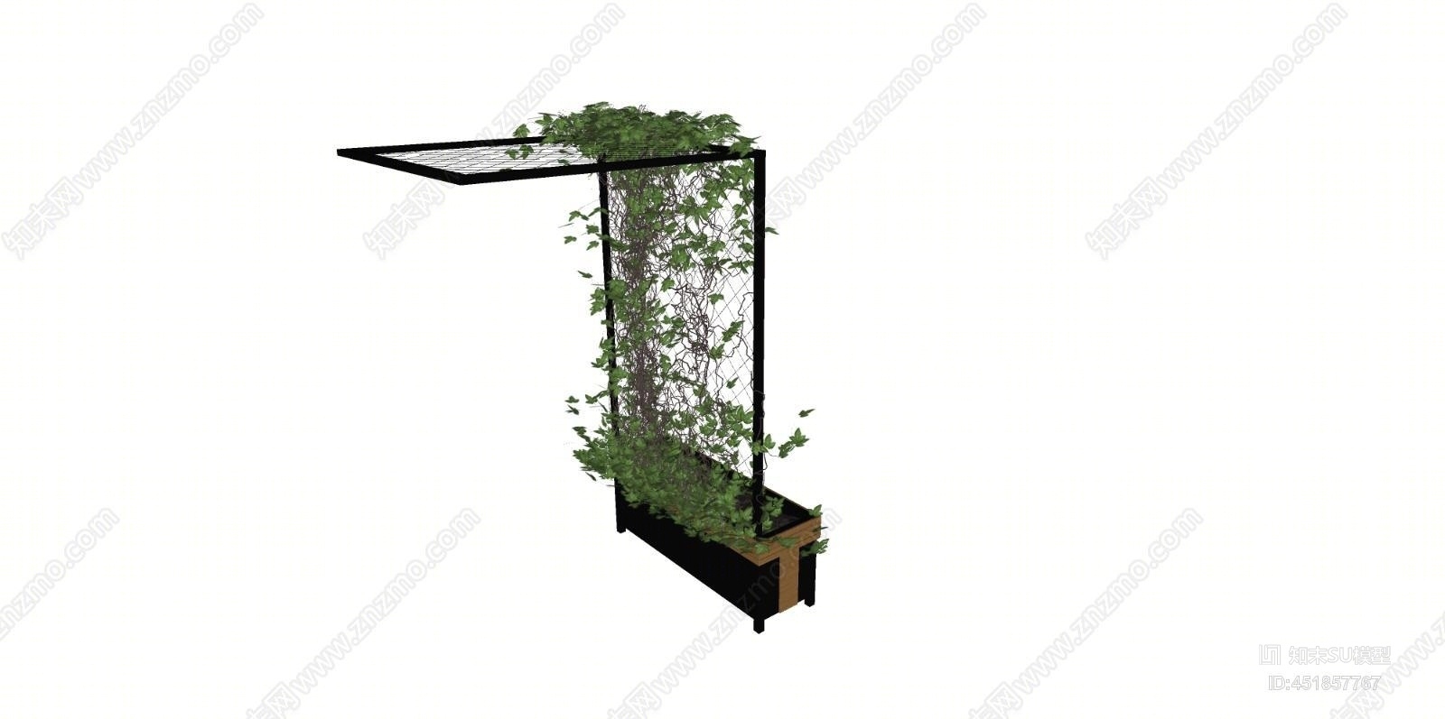 现代风格植物藤蔓廊架SU模型下载【ID:451857767】