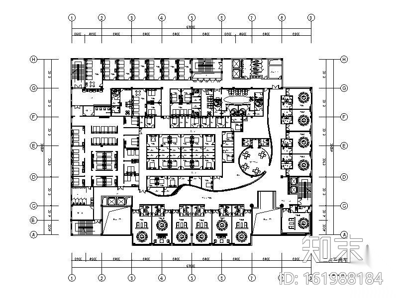 某高档酒店装修图(含效果)cad施工图下载【ID:161988184】