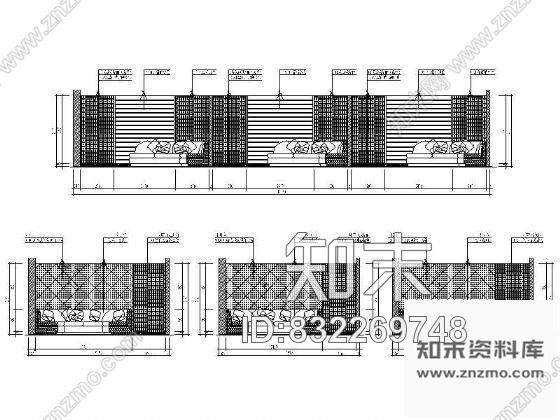 图块/节点包厢卡座立面设计图施工图下载【ID:832269748】