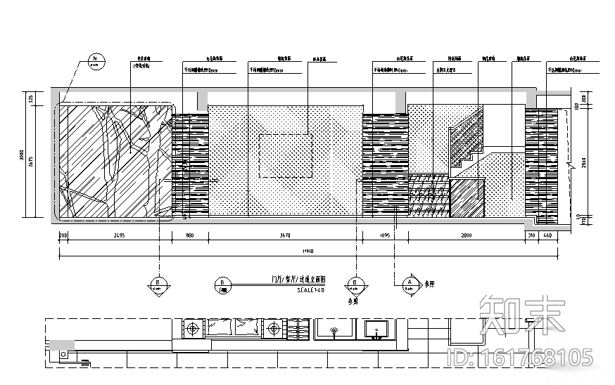 曦城现代风格别墅样板间设计施工图（附效果图）cad施工图下载【ID:161768105】