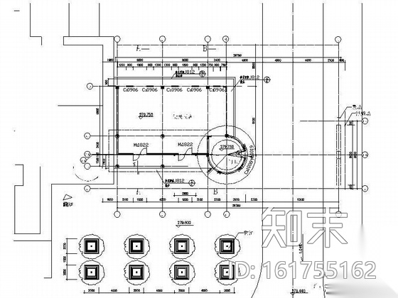 某便利店大门入口装修设计图cad施工图下载【ID:161755162】