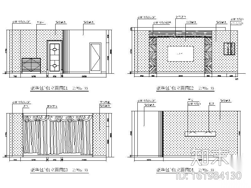 [江苏]四层酒店装修图cad施工图下载【ID:161984130】