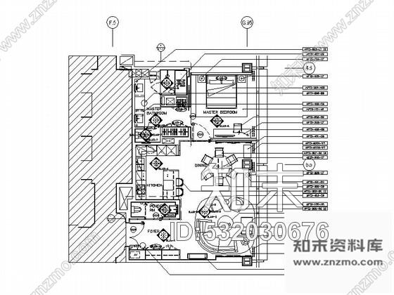 施工图上海金融区现代酒店式公寓样板房装修施工图含实景施工图下载【ID:532030676】