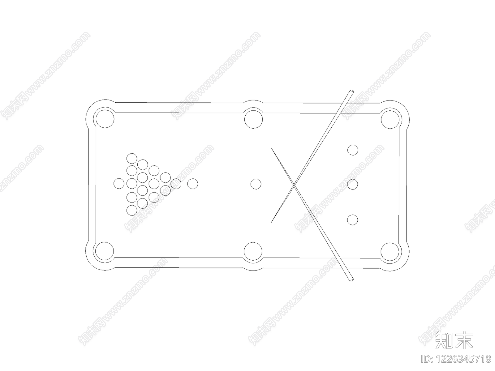 现代桌子CAD图纸