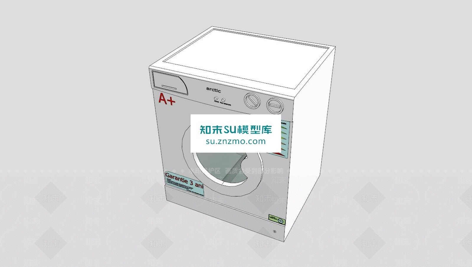 北极洗衣机SU模型下载【ID:170606136】