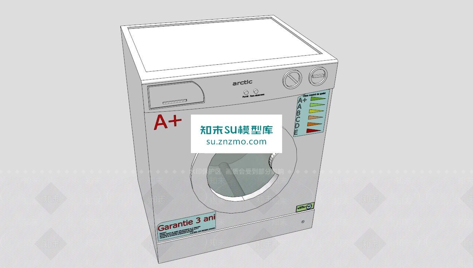 北极洗衣机SU模型下载【ID:170606136】