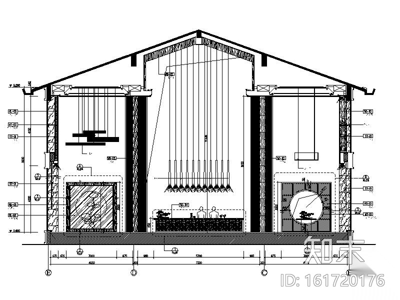 [成都]韵艺静雅中式风售楼处室内设计施工图cad施工图下载【ID:161720176】