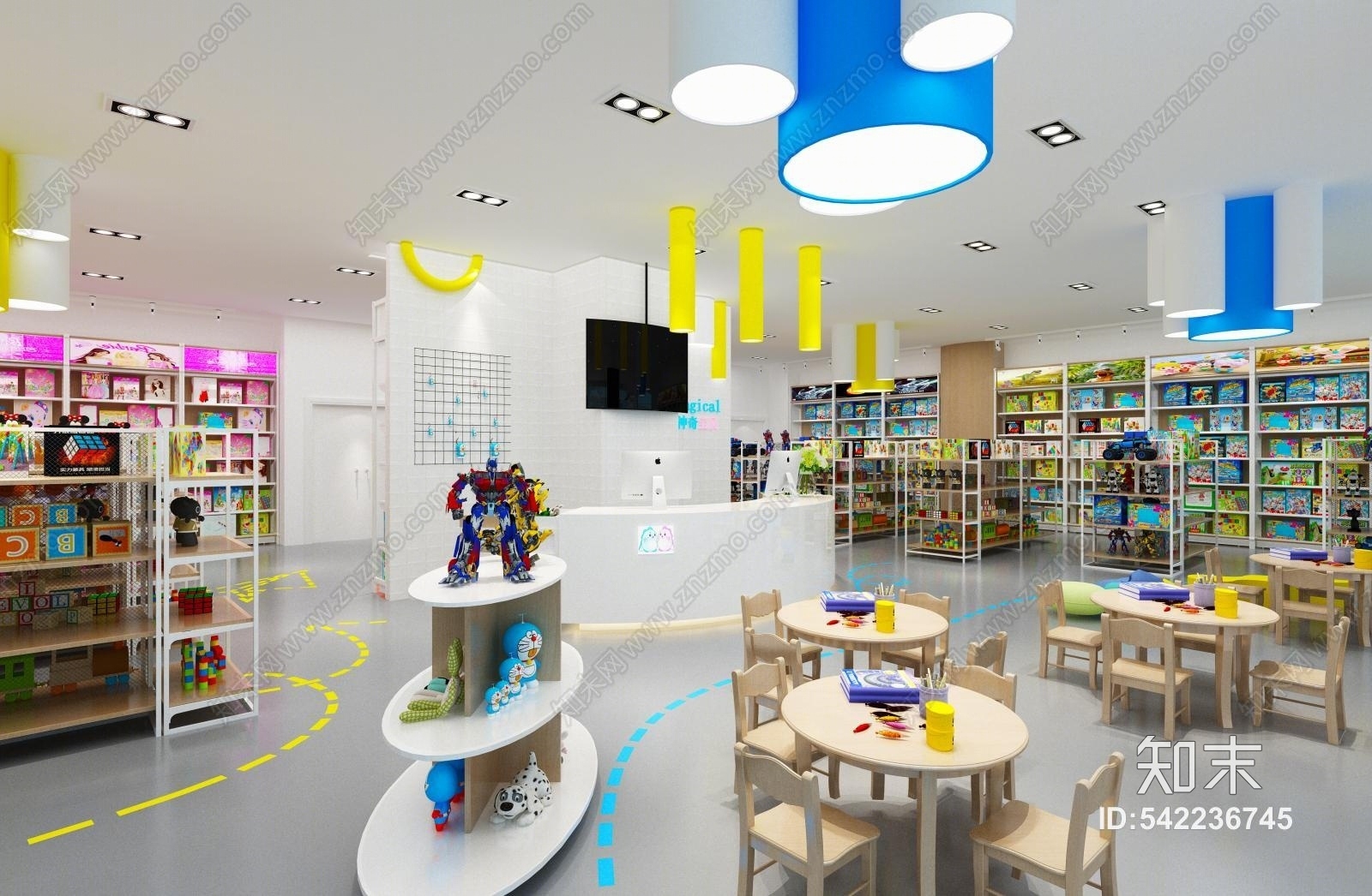 现代儿童玩具店3D模型下载【ID:542236745】