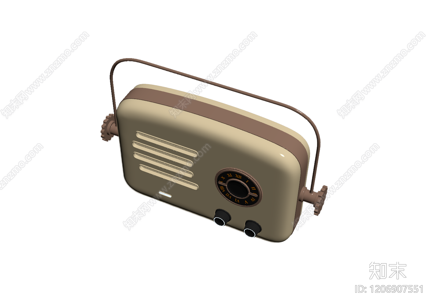 复古手提音响3D模型下载【ID:1206907551】
