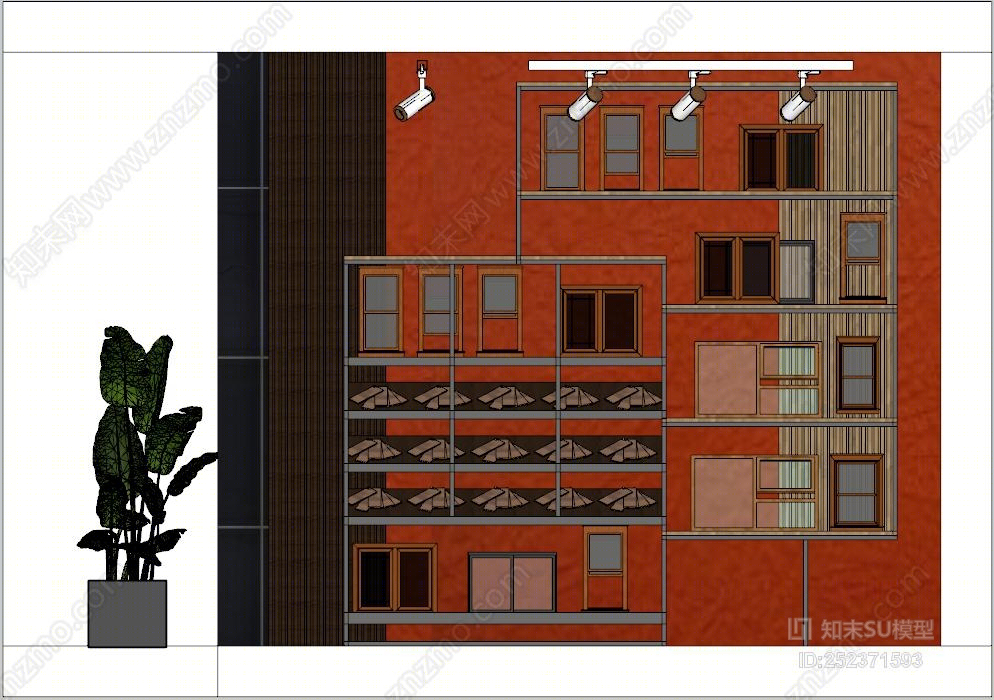 现代风格展示架SU模型下载【ID:252371593】