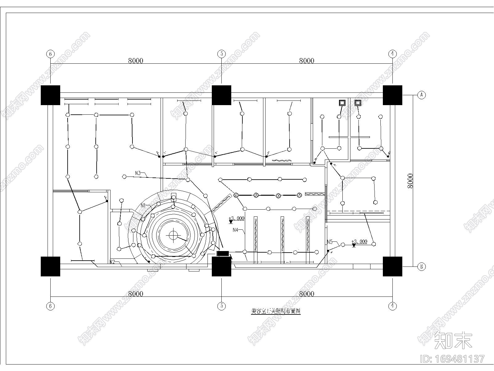 某美容院|CAD施工图|施工图下载【ID:169481137】