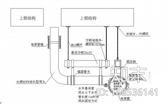 酒店给排水工程虹吸雨水系统图纸施工图下载【ID:168536141】