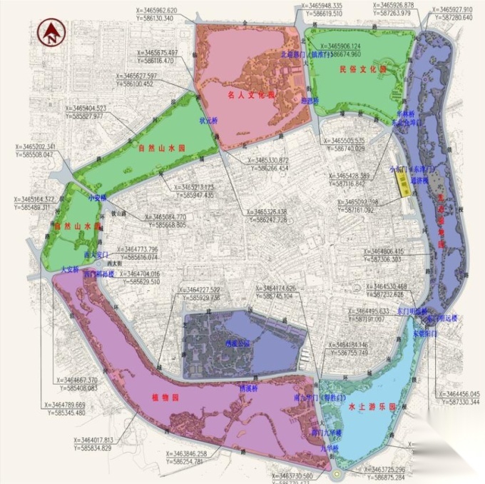 [安徽]某环城河景观规划设计cad施工图下载【ID:161021193】