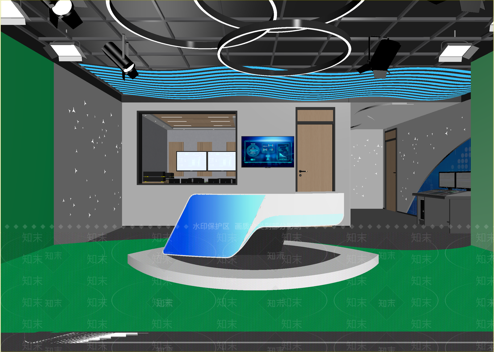 现代科技展厅3D模型下载【ID:1215040198】