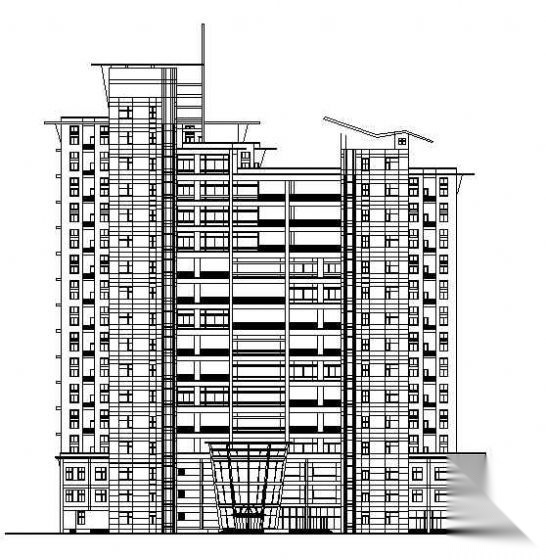 某复式十六层商住楼建筑方案图纸cad施工图下载【ID:168463148】
