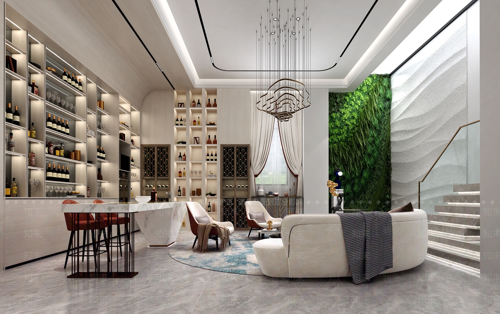 现代品酒室酒窖3D模型下载【ID:1108538789】