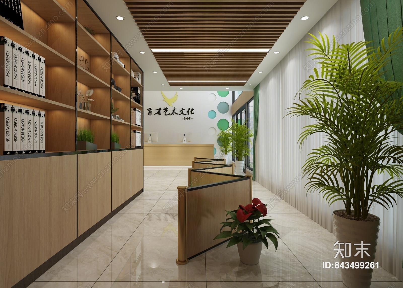 现代图书馆3D模型下载【ID:843499261】