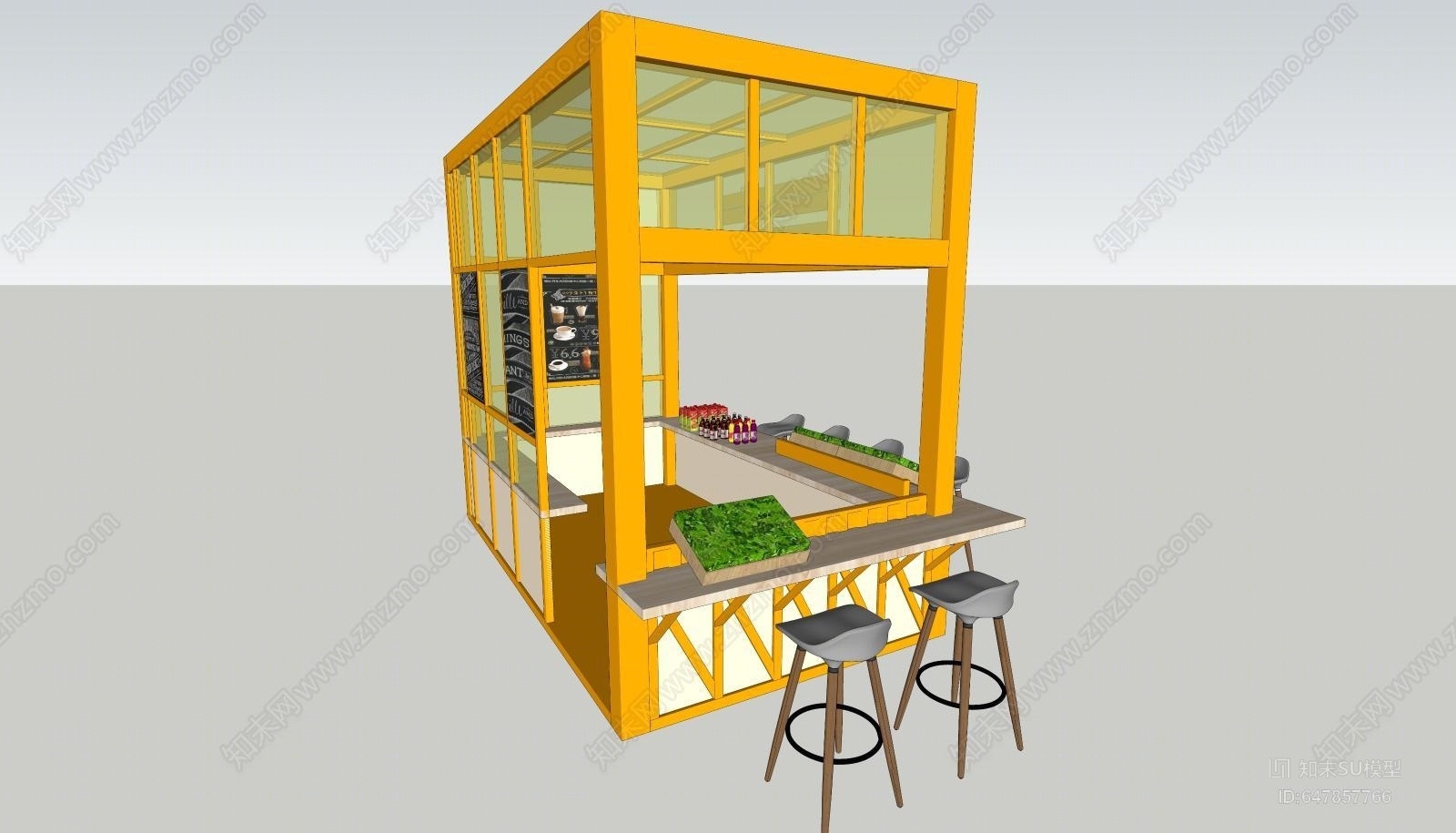 现代风格公共建筑SU模型下载【ID:647857766】