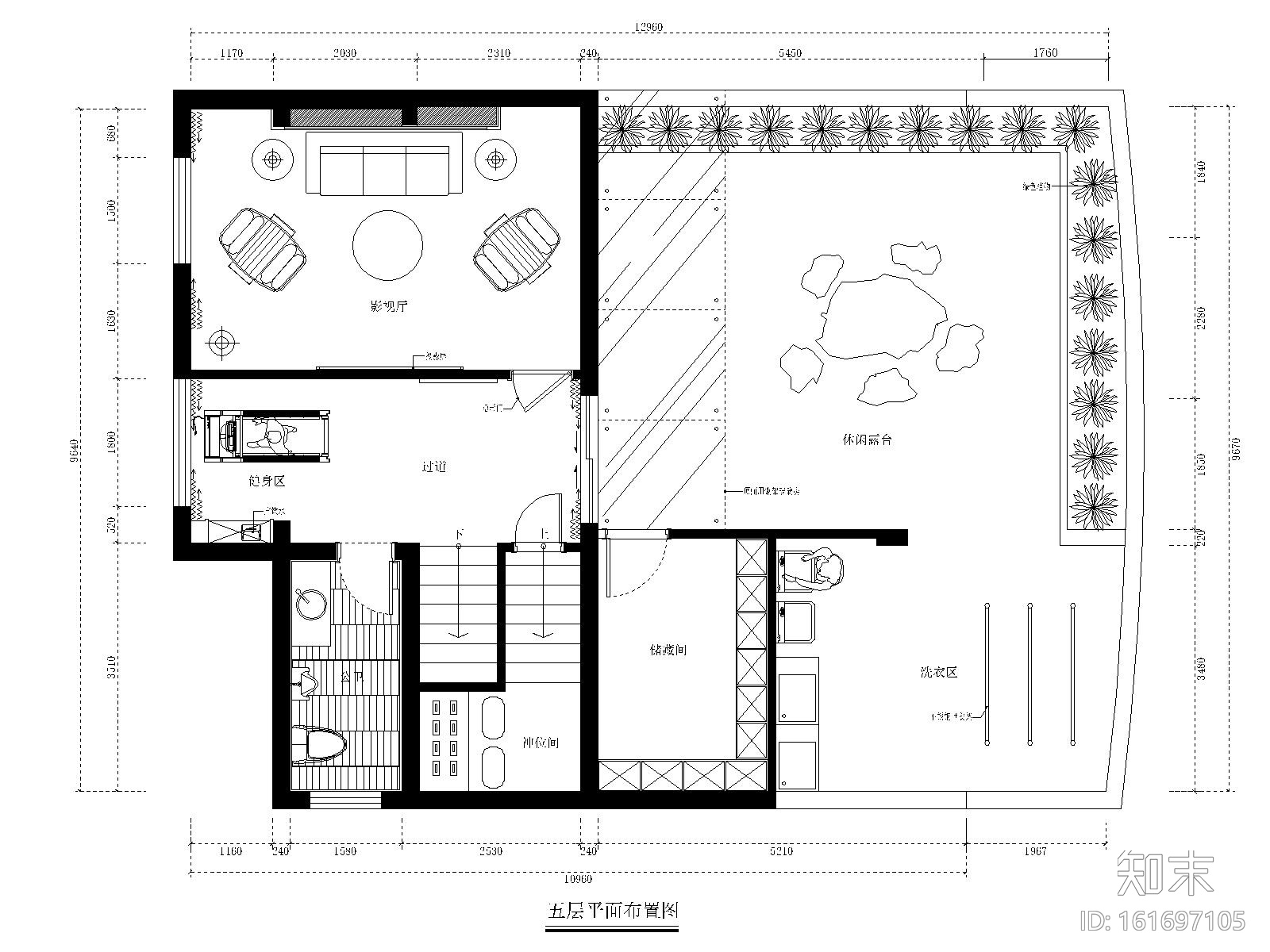 [福州]品川-长乐三居室别墅样板房室内装修CAD施工图+效...施工图下载【ID:161697105】