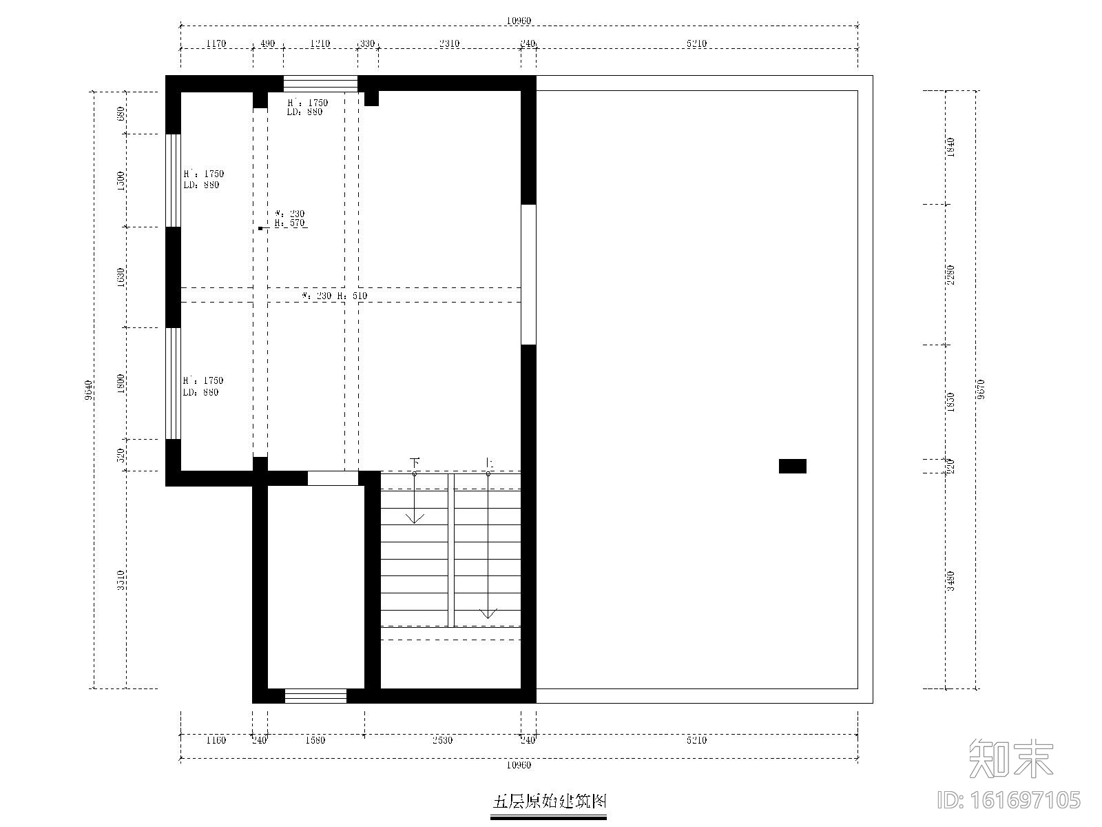 [福州]品川-长乐三居室别墅样板房室内装修CAD施工图+效...施工图下载【ID:161697105】