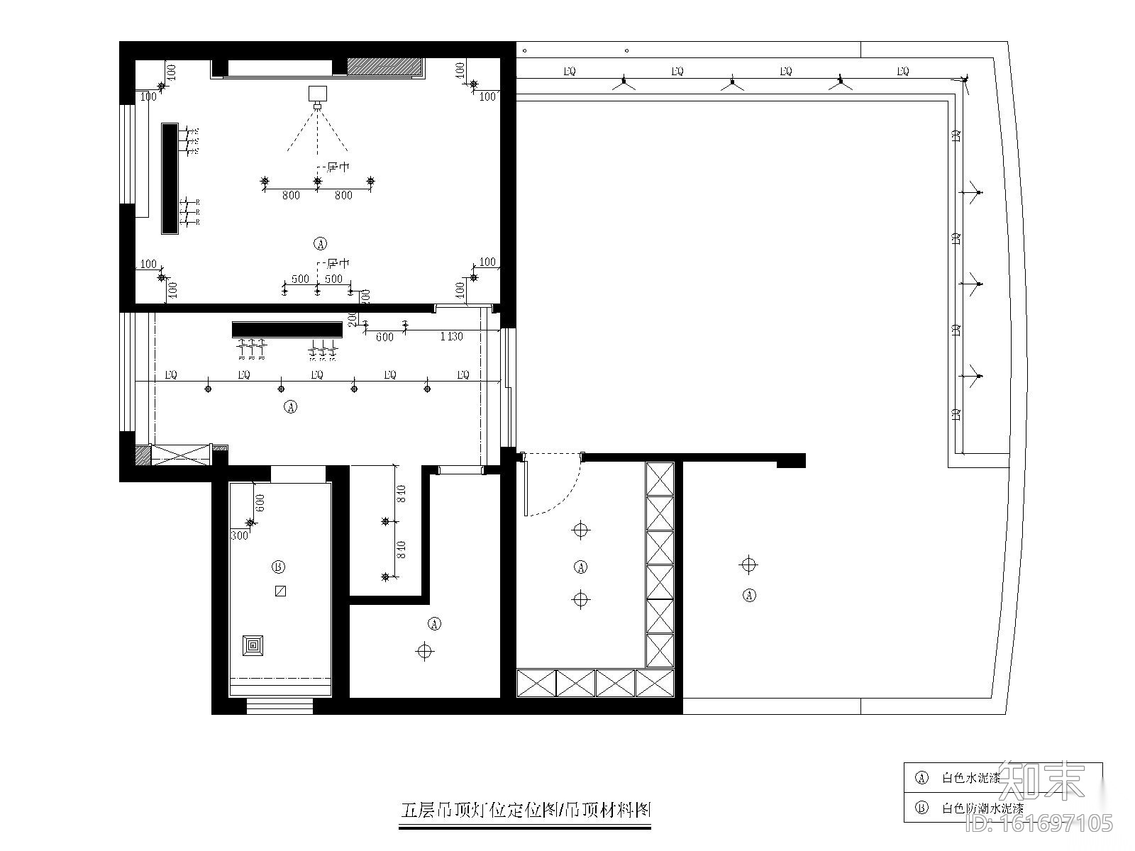 [福州]品川-长乐三居室别墅样板房室内装修CAD施工图+效...施工图下载【ID:161697105】