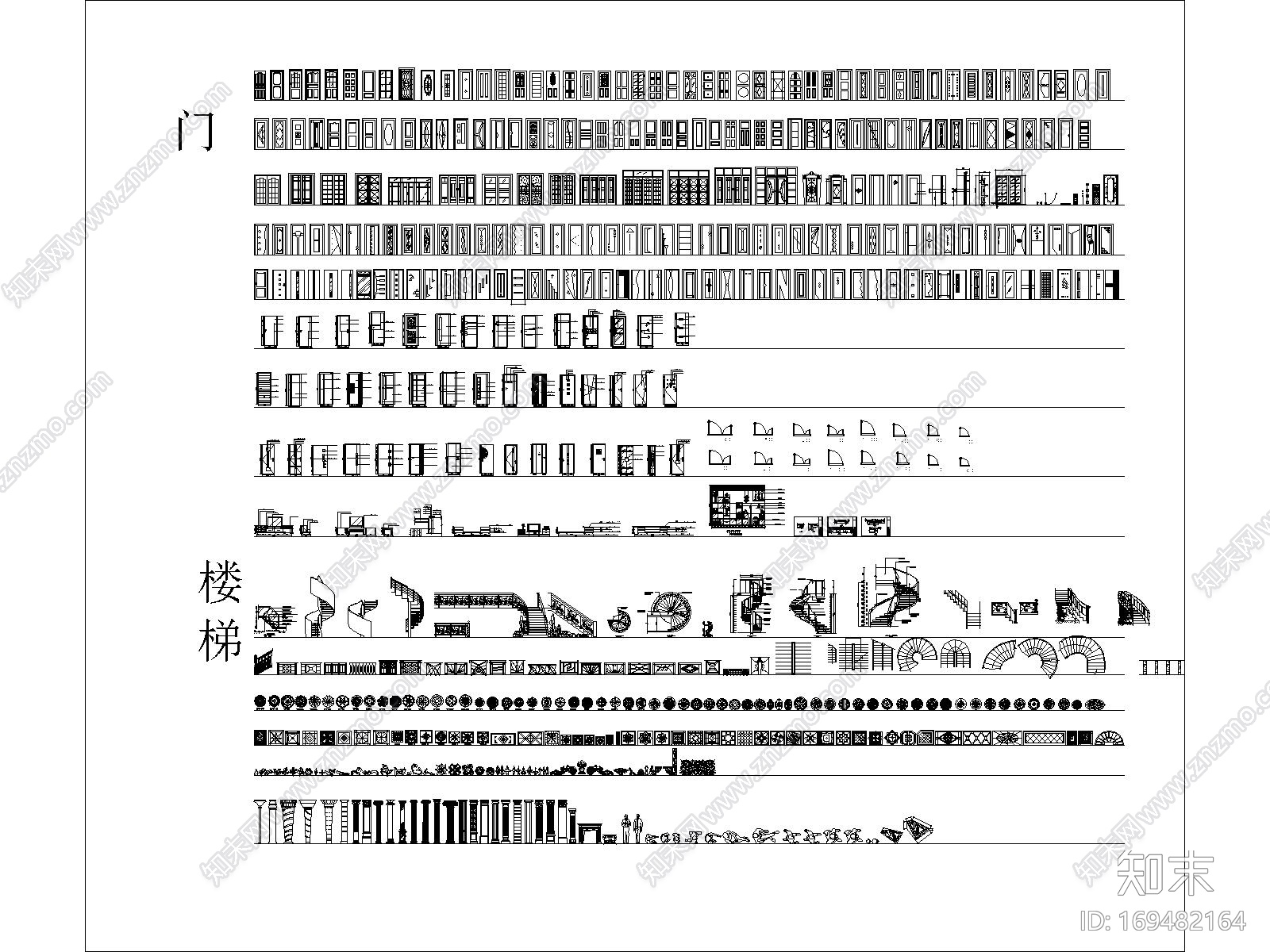 全面CAD平立面图库cad施工图下载【ID:169482164】