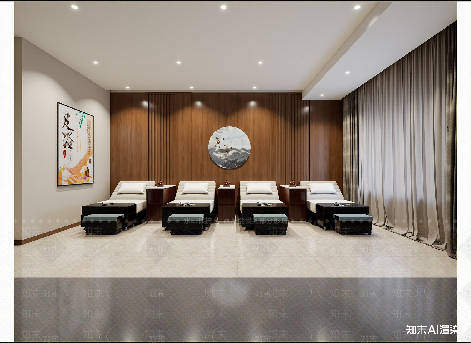 新中式足浴店3D模型下载【ID:1214132895】