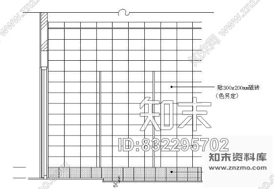 图块/节点淋浴间墙面磁砖贴法示意图cad施工图下载【ID:832295702】