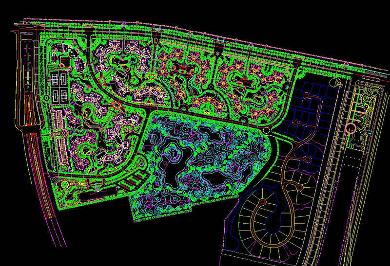 星河湾景观cad图纸施工图下载【ID:149599112】